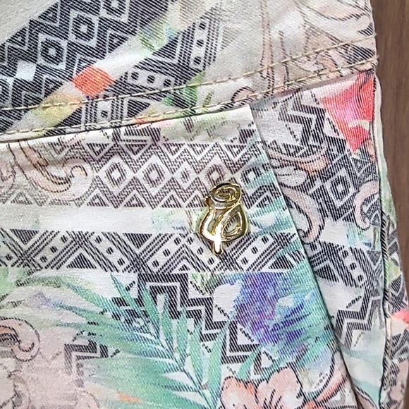 Via Tolentino Midi Skirt Geo Leopard Floral 34 - Picture 3 of 10